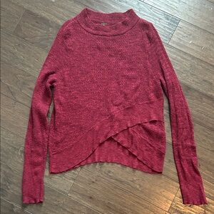 Free People Burgundy Cowl Neck Sweater